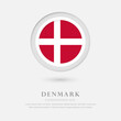 Abstract happy constitution day of Denmark country with country flag in circle greeting background