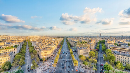 Canvas Print - Champs-Elysees avenue in Paris