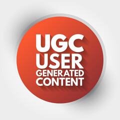 Poster - ugc - user generated content acronym, business concept background