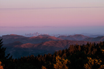 Wall Mural - sunrise in the mountains