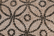 Magnificent Top View Of Pattern Lined With Small White And Black Round Pebbles