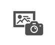Photo camera simple icon. Image photography sign. Picture placeholder symbol. Classic flat style. Quality design element. Simple photo camera icon. Vector