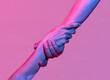 © svetazi - Hands of a man and a woman are connected by a handshake. Metaphor of rescue, love, assistance.