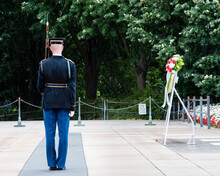 Arlington, VA - June 23, 2017 - Ceremony At The Tomb Of The Unknown Soldier In Washington, DC.