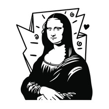 Leonardo Da Vinci's Mona Lisa Vector File For Cutting Vinyl Decal