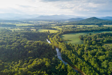 Rapidan River Flowing Into Central Virginia From The Shenandoah Mountains, Virginia