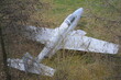 lost wrack of military airplane, the aircraft in the  airport