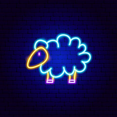 Sticker - Sheep Neon Sign