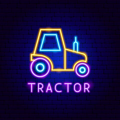 Poster - Tractor Neon Label