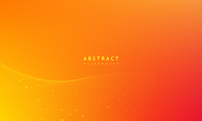 Poster - minimal orange background, simple orange mesh background vector.