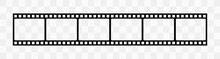 Film Strip. Blank Photo Frames. Symbol Film Strip Isolated On Transparent Background. Vector Illustration.