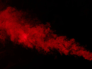 Poster - The texture of red smoke on a black background. Close-up