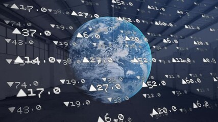 Poster - Animation of financial data processing over globe