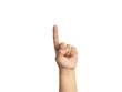 © Guilherme - Pointing finger hand isolated on white background doing one