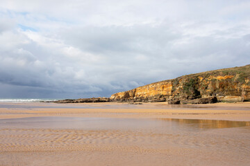 Landscape of rocks on a beach