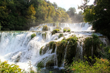 Wall Mural - Krka waterfalls in the Krka National Park, Croatia