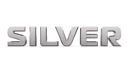 Poster - Gray metallic 3d text 