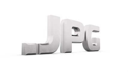 Poster - Gray metallic 3d text 