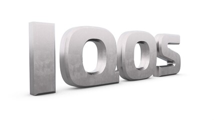 Poster - Gray metallic 3d text 