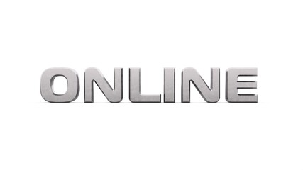 Poster - Gray metallic 3d text 