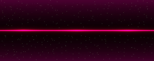 Poster - Retro star space theme. Abstract background with neon purple line. Retro futuristic abstract background made in 80s style. Vector illustration.