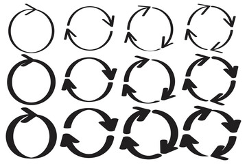 Poster - Arrow circles. Arrow icon collection. Cursor arrow icon set. Vector illustration. Stock image.