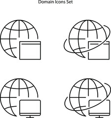 Poster - Web domain icons set isolated on white background. Web domain icon trendy and modern Web domain symbol for logo, web, app, UI. Web domain icon simple sign.