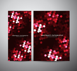Wall Mural - Art hexagons technology background. Abstract communication concept futuristic digital innovation. Vector background.