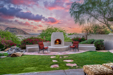 Back patio with Arizona mountain views