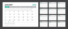 2022 Calendar Planner Set For Template Corporate Design Week Start On Sunday.