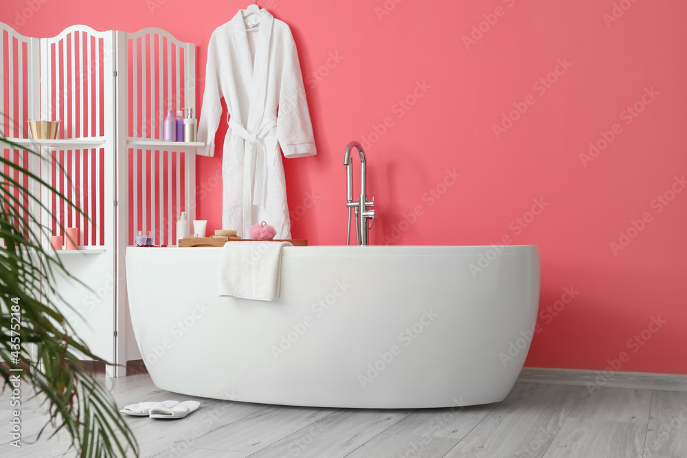 Stylish interior of modern bathroom