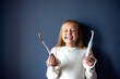 toothbrush or electric hygiene and healthy lifestyle concept, selective focus