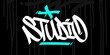 Hip Hop Hand Written Urban Graffiti Style Word Studio Vector Illustration Calligraphy Art