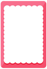 Sticker - Empty pink curl frame banner template