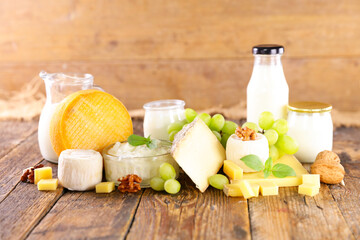 Sticker - assorted of dairy products on board