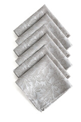 Wall Mural - 6 pieces of fabric folded on a white background. napkins for cutlery.