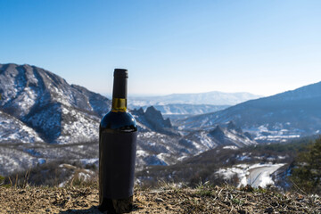 Canvas Print - Wine in the snow