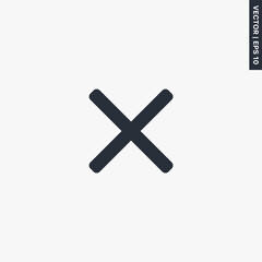 Poster - Delete, cancel, premium quality flat icon