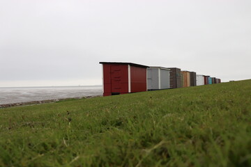 beach huts at North Sea 