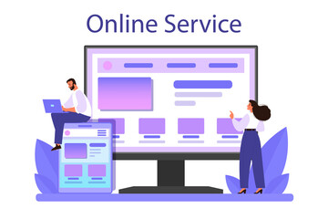 Poster - Responsive web design online service or platform. Adaptive content