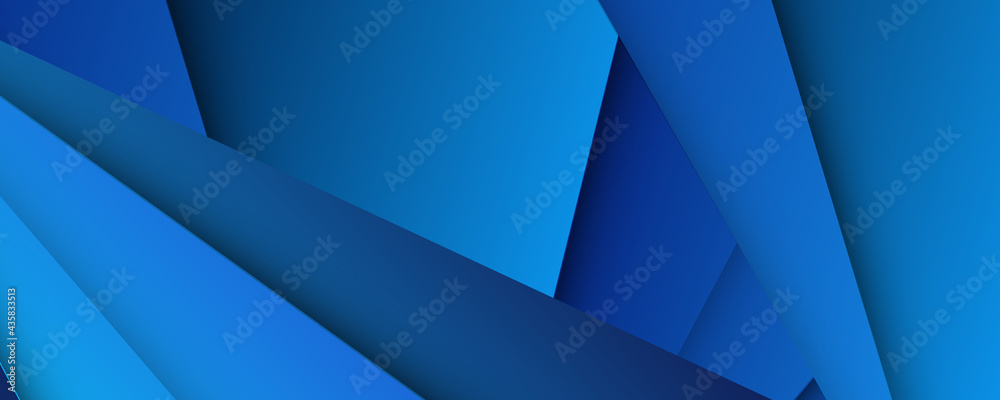 Modern 3d blue abstract background with overlap layers. Dark blue background with abstract graphic elements for presentation background design.  - obrazy, fototapety, plakaty 