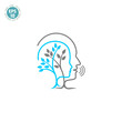speech therapy logo vector template