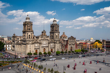 Wall Mural - Architectural landmark Mexico City Metropolitan Cathedral in the Historic Centre of Mexico City, Mexico.