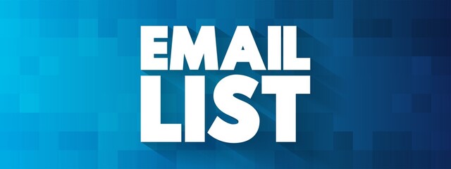 Poster - Email List text quote, concept background