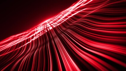 Poster - Abstract Flowing Particle Lines Data Concept Background Loop/ 4k animation of an abstract technology background of powerful speed particle lines stroke patterns and strings seamless looping