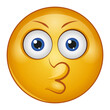 © Graphic Mall - Gradient style emoji kiss.
