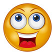 © Graphic Mall - Gradient style emoji smile.