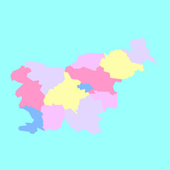  Vector map of Slovenia to study