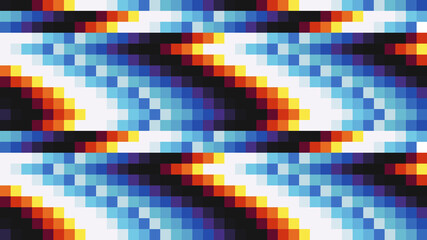 Poster - Chromadynamica Background. Digital Printing. Mosaic Pattern Design. Glitched Screen. Vector illustration