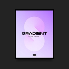 Poster - Delicate Pink Vertical Cover. Violet Gradient Template with Infinity Symbol. Vector illustration